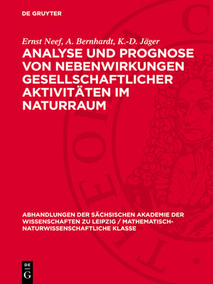 cover image of Analyse und Prognose von Nebenwirkungen gesellschaftlicher Aktivitäten im Naturraum